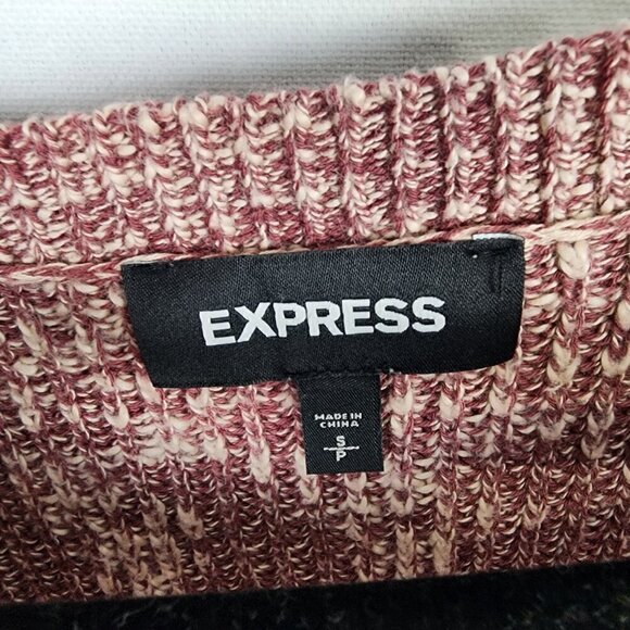 Express Knit High Low Sweater With Braid Detail S - Picture 3 of 7